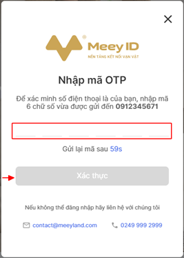 Xác thực mã OTP