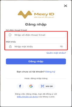 Giao diện đăng nhập